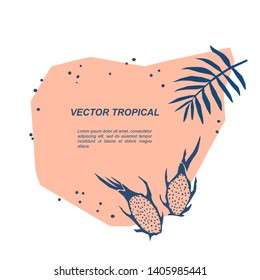 Tropical floral template for design.