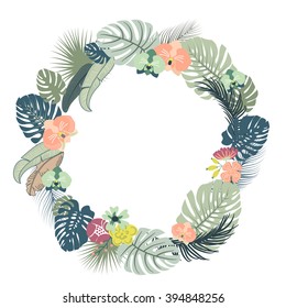 Tropical floral Wreath