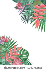 Tropical Flower Angular Background
