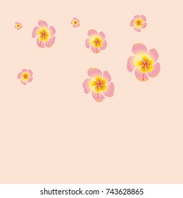 Tropical flower Background. Floral design Pattern. Gentle Floral Frame. Modern simple style. Romantic Design. Greeting Card, Invitation. Confetti Fall. Chaotic Decor. Modern Creative Pattern. Vector - Shutterstock ID 743628865