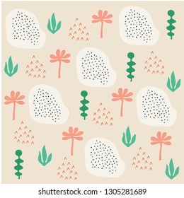 tropical flower background. green. orange