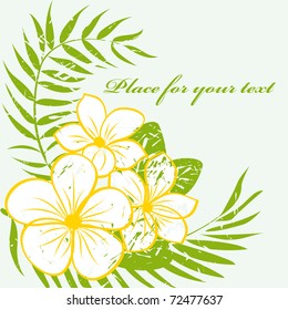 tropical flower background. Vector illustration