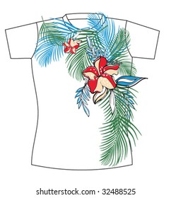 tropical flower clothing