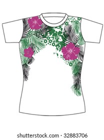 tropical flower clothing