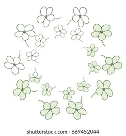 tropical flower decorative frame