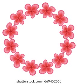 tropical flower decorative frame