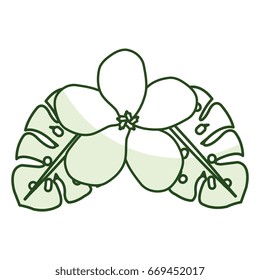 tropical flower decorative icon