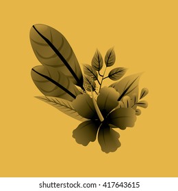 Tropical flower design. floral icon. natural concept, vector illustration