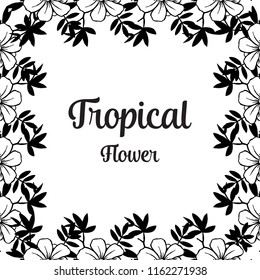 Tropical flower design hand draw vector illustration