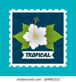 tropical flower design, vector illustration eps10 graphic 