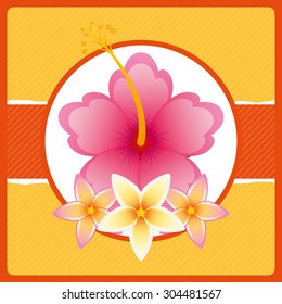 tropical flower design, vector illustration eps10 graphic 