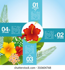 tropical flower design, vector illustration eps10 graphic 