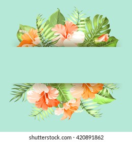 Tropical flower garland.