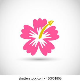 Tropical flower icon vector