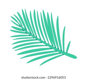 Tropische Blumenblatt, Vektorgrafik, flach, Exotik