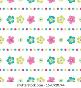 Tropical flower linear geometric seamless vector pattern background. Rows of hand drawn blooms backdrop. Modern floral design. Exotic hot summer all over print for vacation or wedding resort concept.