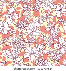 Tropical flower pattern
