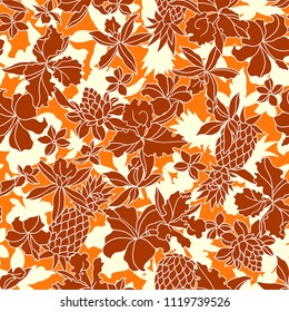 Tropical flower pattern