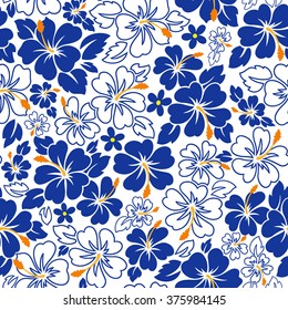 Tropical flower pattern