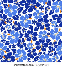 Tropical flower pattern