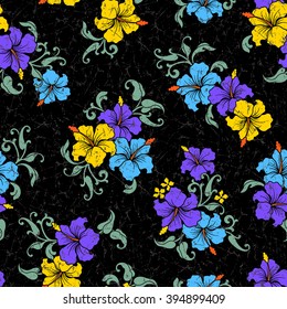 Tropical flower pattern