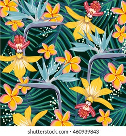 tropical flower pattern