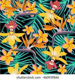tropical flower pattern