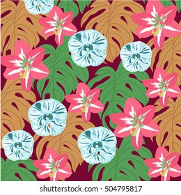 tropical flower pattern