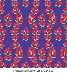 Padrão de flor tropical sem costura, silhueta de florescimento, desenhado à mão botânica, folha floral para primavera e verão tempo, ornamentos naturais para têxtil, tecido, papel de parede, design de fundo.
