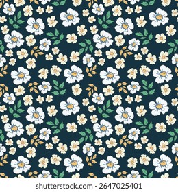Tropical flower pattern seamless, silhouette of blooming, hand drawn botanical, Floral leaf for spring and Summer time, natural ornaments for textile, fabric, wallpaper, background design.
