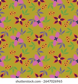 Tropical flower pattern seamless, silhouette of blooming, hand drawn botanical, Floral leaf for spring and Summer time, natural ornaments for textile, fabric, wallpaper, background design.
