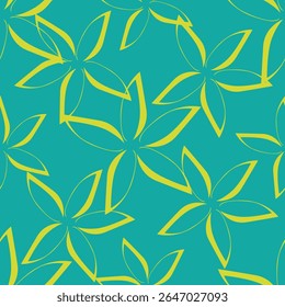Tropical flower pattern seamless, silhouette of blooming, hand drawn botanical, Floral leaf for spring and Summer time, natural ornaments for textile, fabric, wallpaper, background design.
