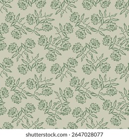 Tropical flower pattern seamless, silhouette of blooming, hand drawn botanical, Floral leaf for spring and Summer time, natural ornaments for textile, fabric, wallpaper, background design.
