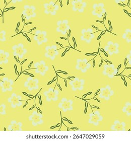 Tropical flower pattern seamless, silhouette of blooming, hand drawn botanical, Floral leaf for spring and Summer time, natural ornaments for textile, fabric, wallpaper, background design.
