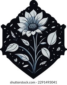 Vector de flores tropicales Art 3D, Triste