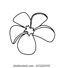 Ilustración de doodle de vectores de flores tropicales