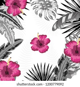 Tropical flowers background