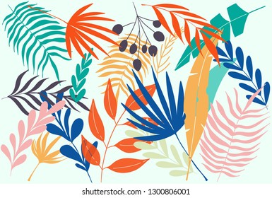 Tropical flowers background