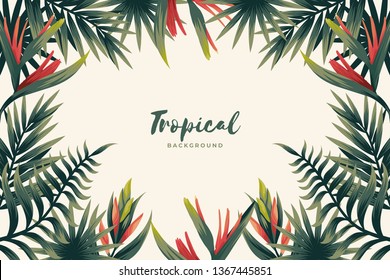 Tropical flowers background