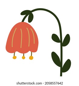 Colección de flores tropicales. Elementos aislados del vector sobre el fondo blanco