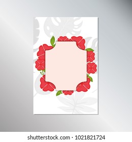 Tropical flowers design