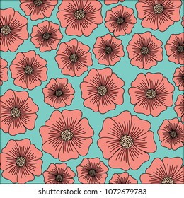 tropical flowers design