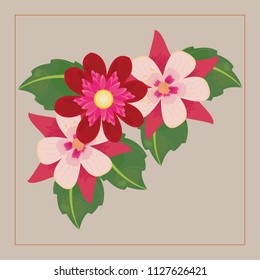 Tropical flowers design