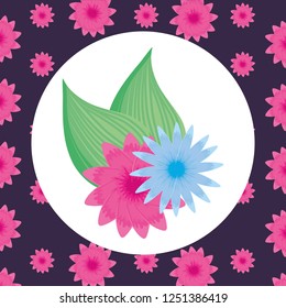 tropical flowers design