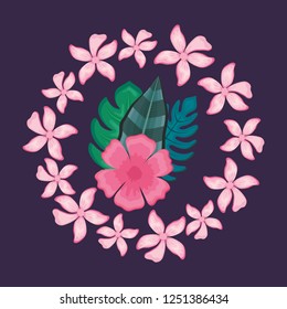 tropical flowers design