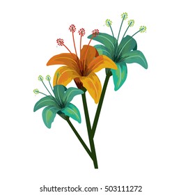 tropical flowers design