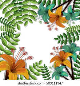 tropical flowers design