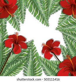 tropical flowers design