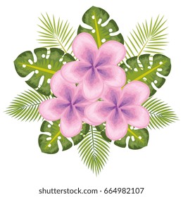Tropical flowers design