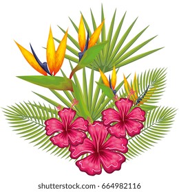 Tropical flowers design